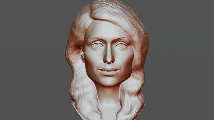 Paris Hilton bust for 3D printing 3D Model