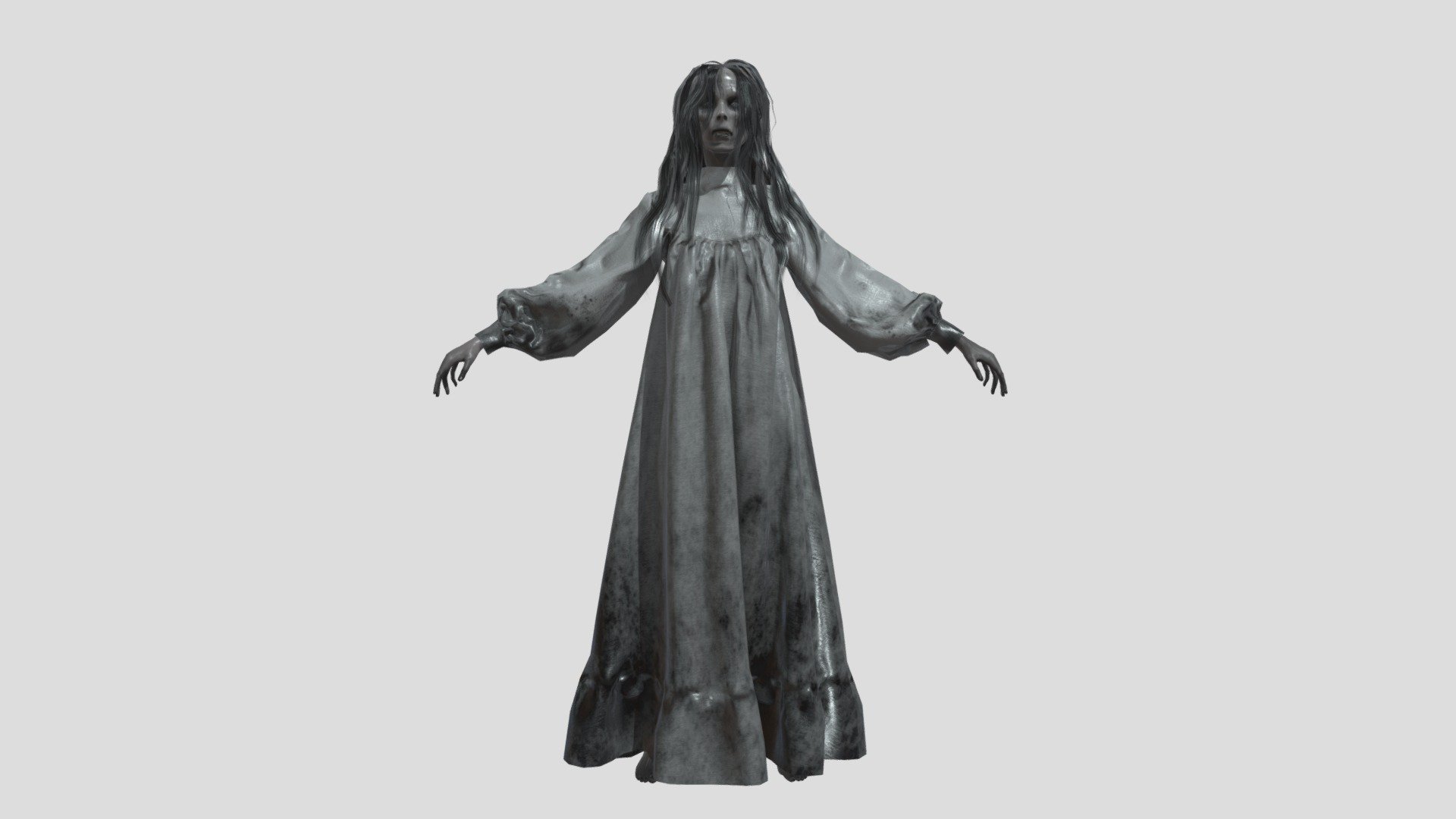 Thinwoman nightgown - 3D model by HambunZ (@ramsterz) [a464d7f] - Sketchfab