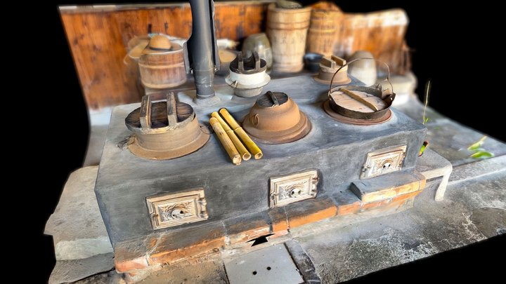 "Kamado" Traditional Japanese Cook Stove 3D Model