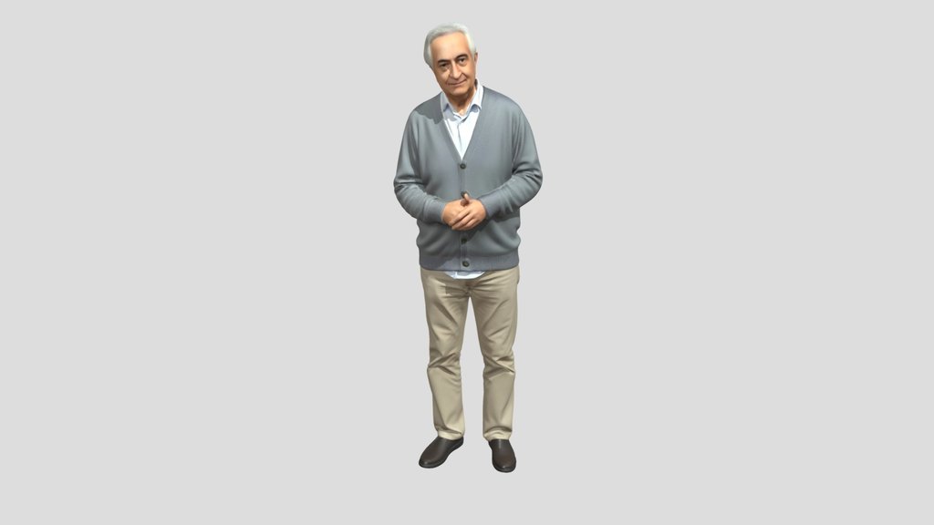 Older Gentleman in a Gray Cardigan