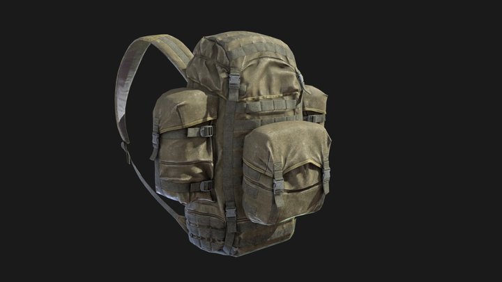 Tactical Backpack 3D Model