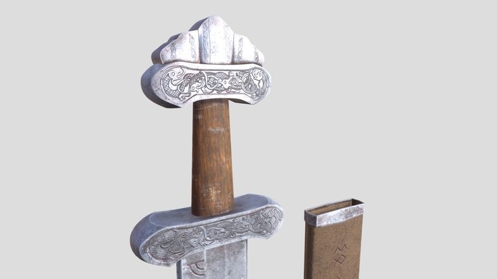 Viking Sword 9th Century 3D Model