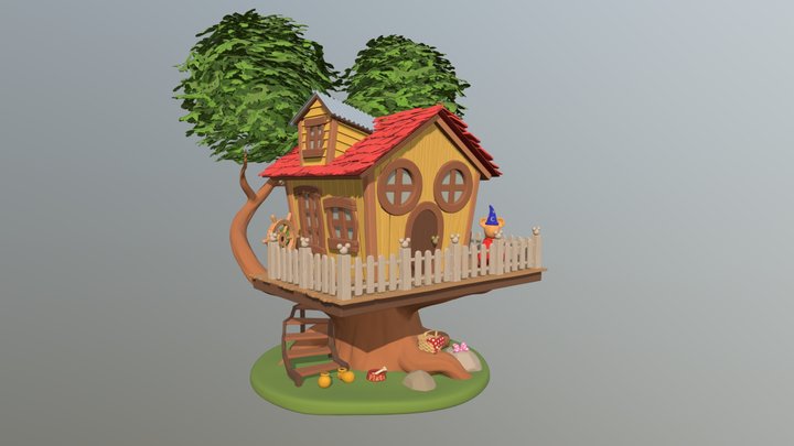 Mickey Mouse Treehouse 3D Model