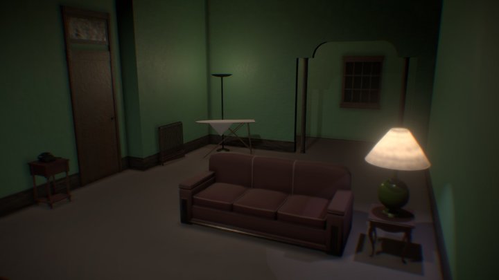 Rabbits Set David Lynch 3D Model