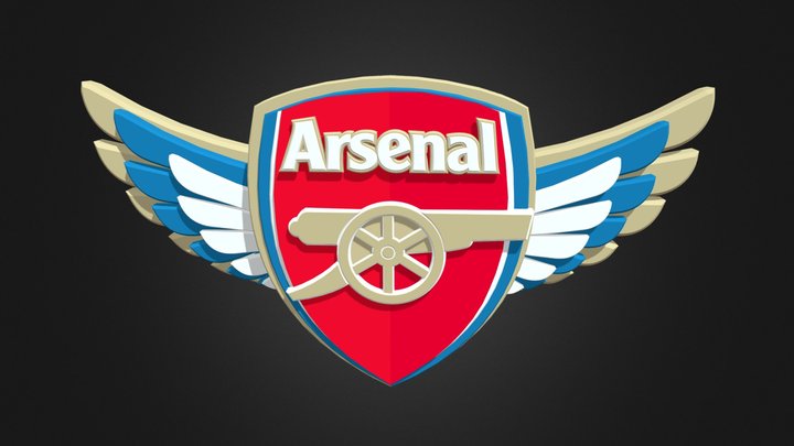 Arsenal logo with wings 3D Model