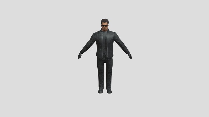 T-800 - Arnold Schwarzenegger Skin (T2) 3D Model