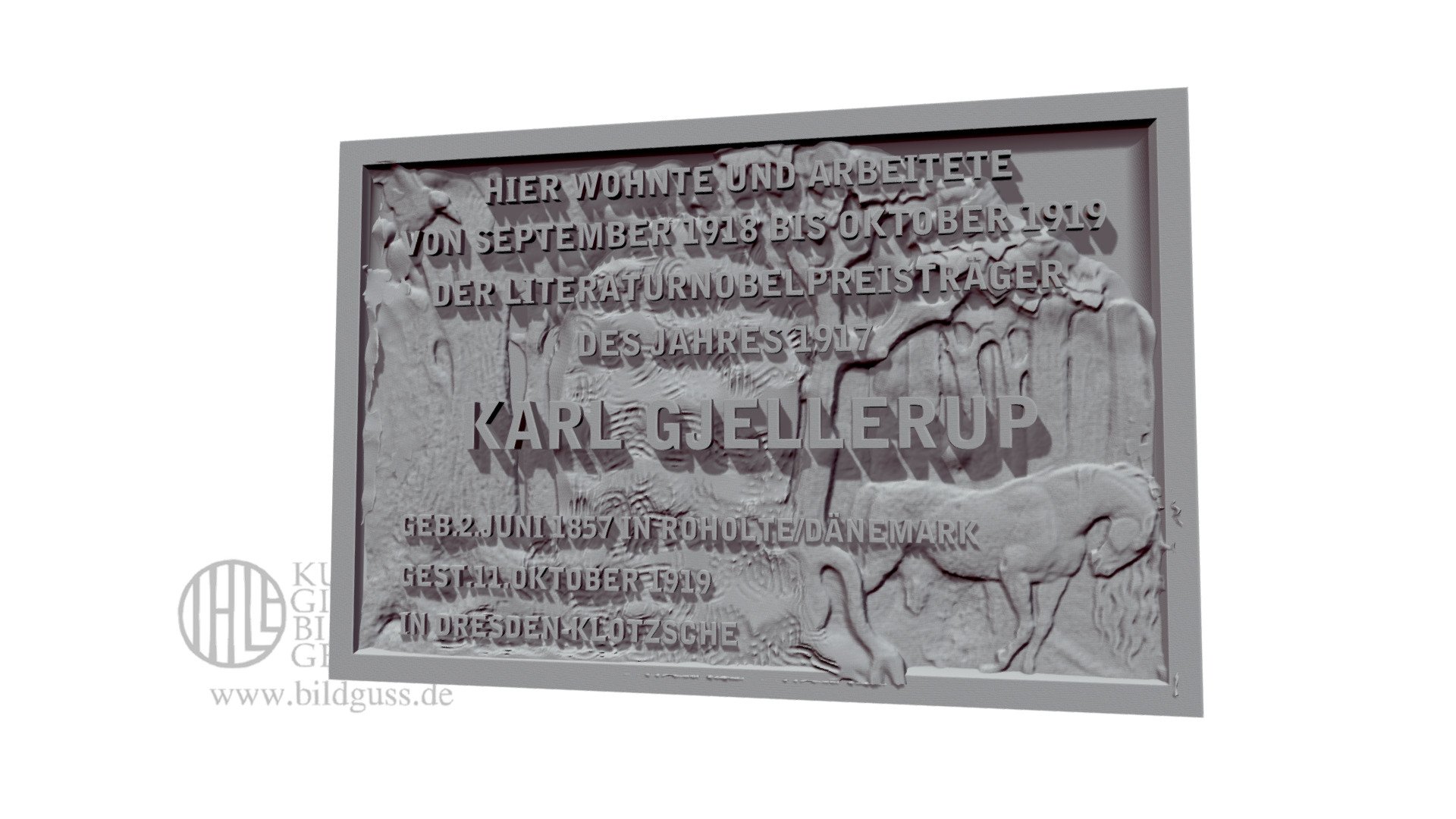 Gjellerup Schrifttafel Dresden Klotsche