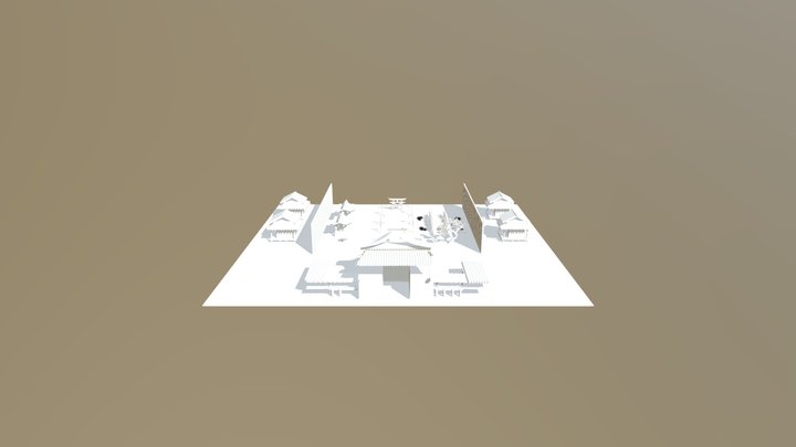 Templo xintoista v1 3D Model