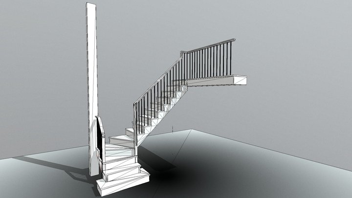 Staircase to loft 3D Model