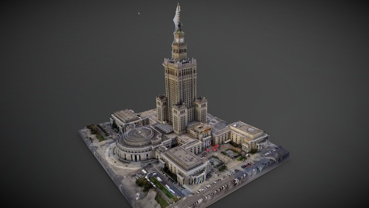 Palac Kultury Warsaw - YouTube Photogrammetry VR 3D Model