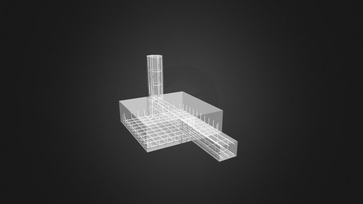 Cimentación Zapata Medianera 3D Model