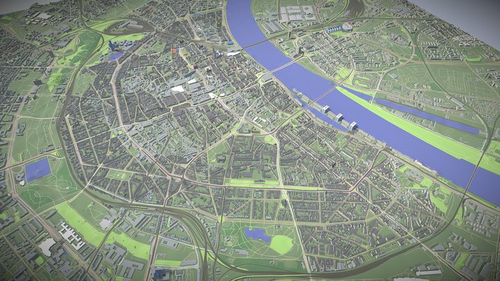 Cologne Germany - city and urban 3D Model