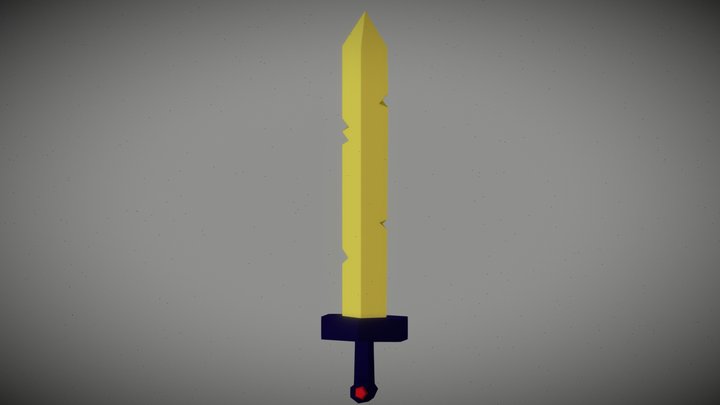 Low Poly Finn Adventure Time Sword 3D Model