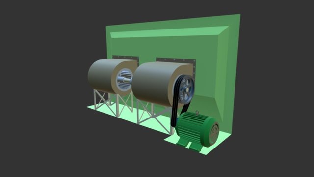 Blower Assebble With Motor 3D Model