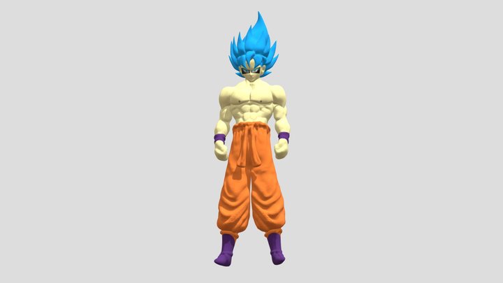 goku-ssjbsuper-saiyan-blue 3D Model