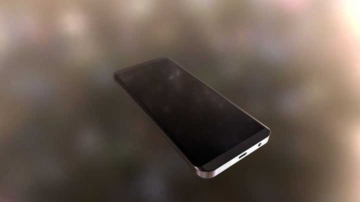 Galaxy s8 v2 black 3D Model