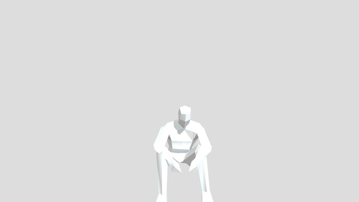 Male Sitting Pose (1) 3D Model