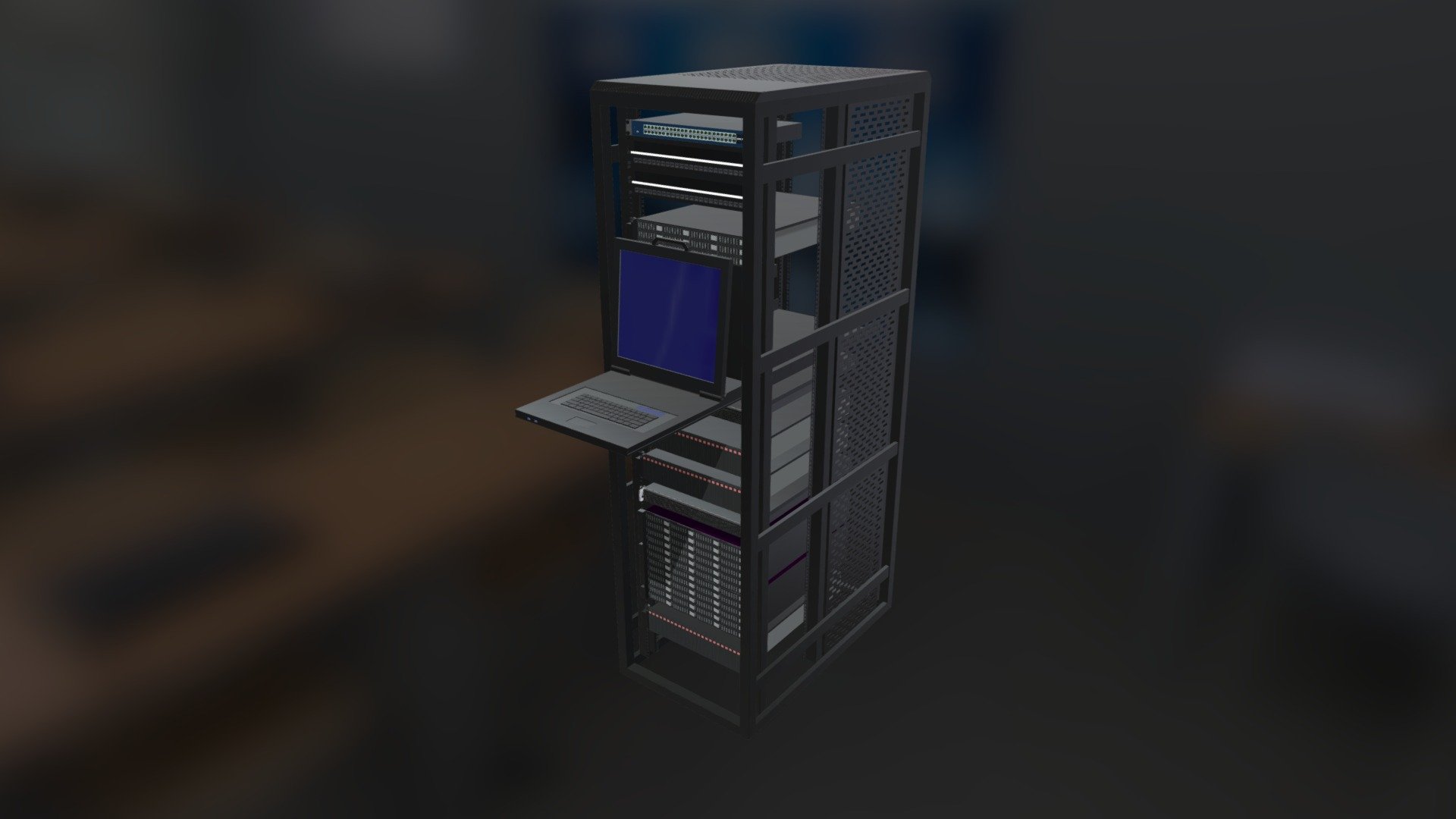Server Rack — Sketchfab embed 3D viewer