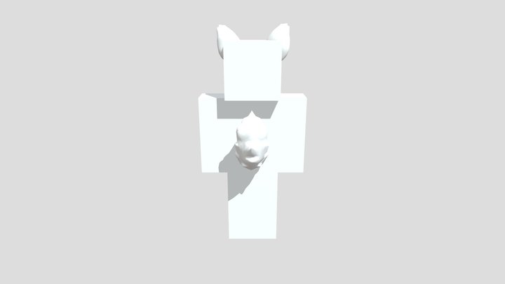 Normal Wolf Ears 3D Model