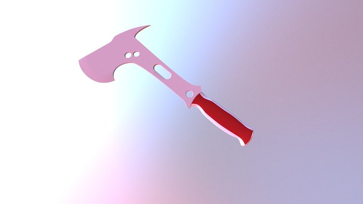 Tactical military issue hatchet 3D Model