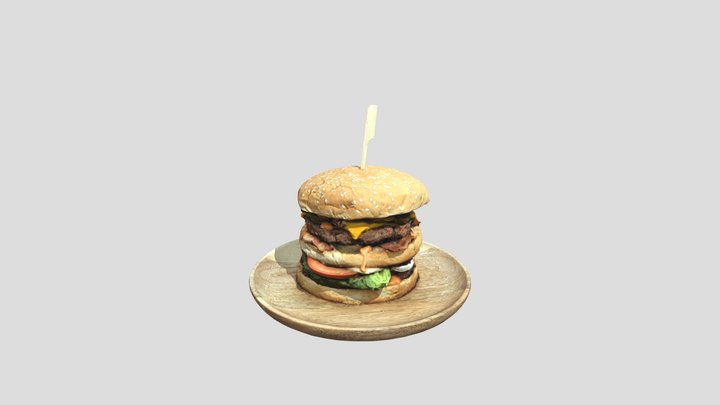 Jalapeno Cheeseburger 3D Model