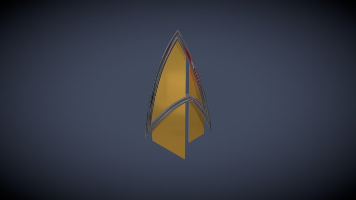 Star Trek Picard Starfleet Badge 3D Model
