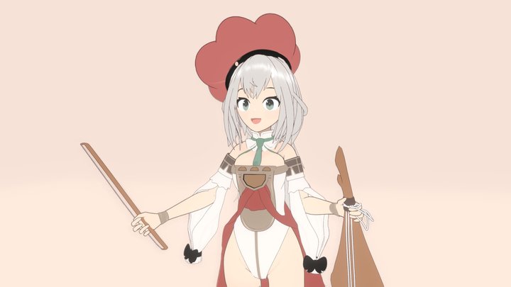 Fantasy Style Anime Girl – 3D Character Model 3D Model