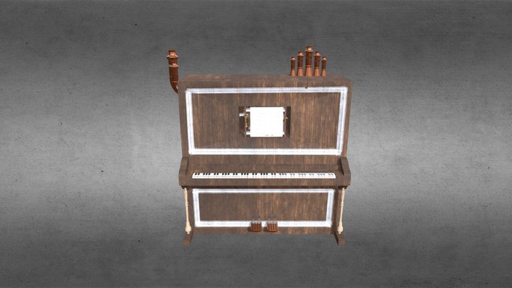 Pianola Steam-Punk 3D Model