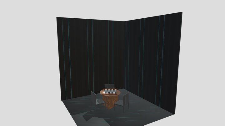 Chessboard on Table with Chairs – Cheema 3D