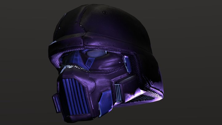 Security male helmet - Astros helmet 3D Model
