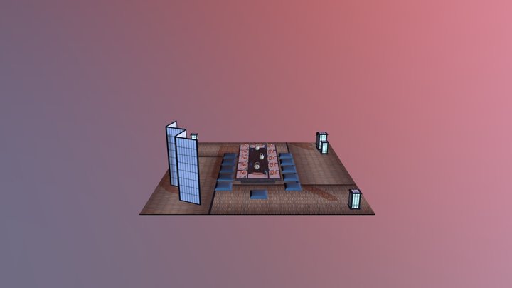 Japanese tea party 3D Model