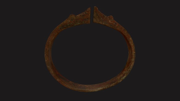 Bracelet with disconected zoomorphic endings 3D Model