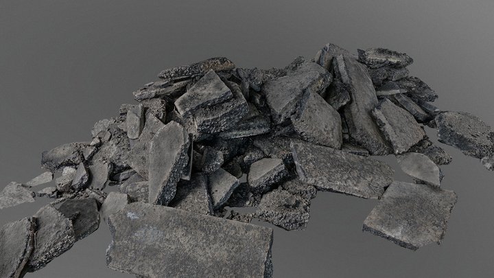 Asphalt debris heap 3D Model