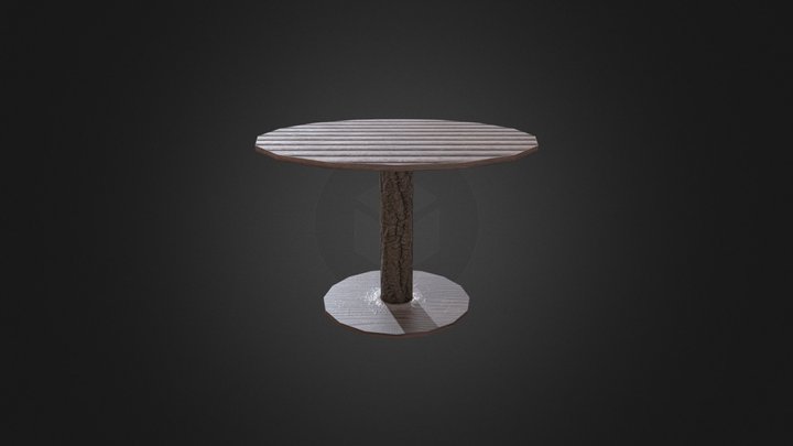 Wooden Table 3D Model