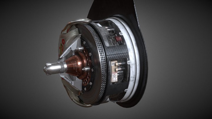 Formula One - F1 - Car Brake System 3D Model