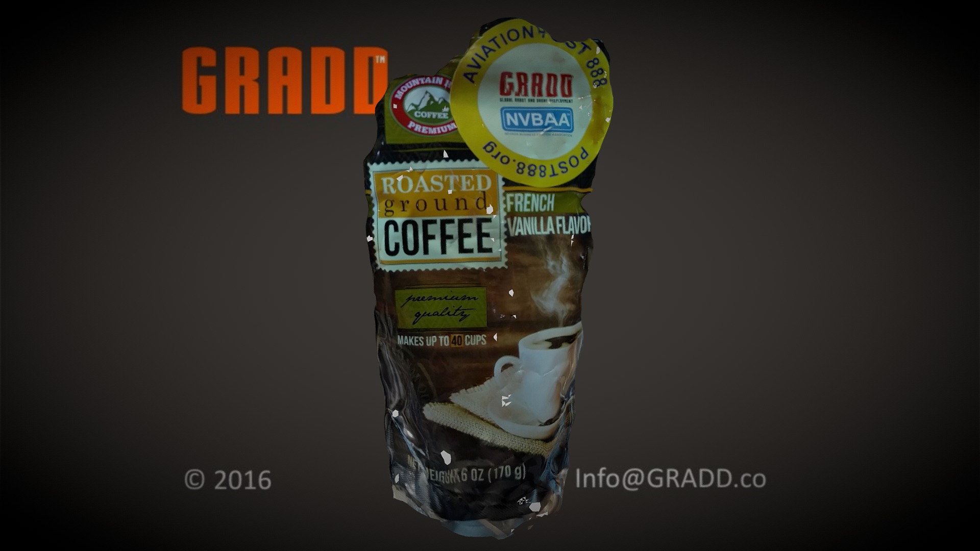 3D model GRADD 3D Model of a Bag of Coffee - This is a 3D model of the GRADD 3D Model of a Bag of Coffee. The 3D model is about graphical user interface.