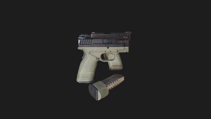 Springfield XD 9mm subcompact 3D Model