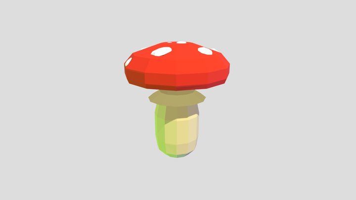 Mushroom Low- Poly 3D Model