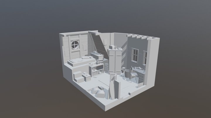Teenage Bedroom 3D Model