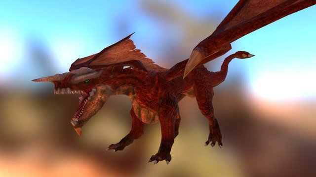 Horn head dragon 3D Model