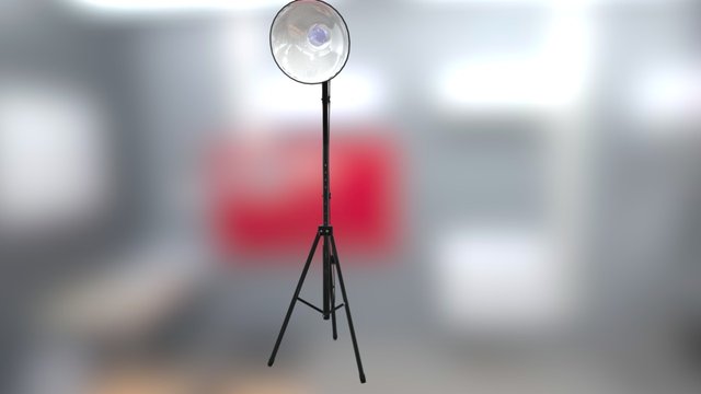 Photo Studio Halogen Light 3D Model