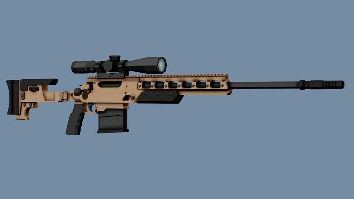 Low-Poly FN Ballista – Kostenloses 3D-Modell STL