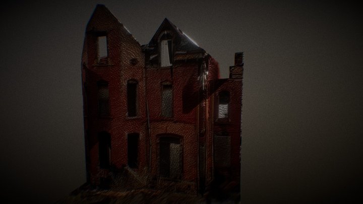 Abandoned buildings 2 low poly 3D Model