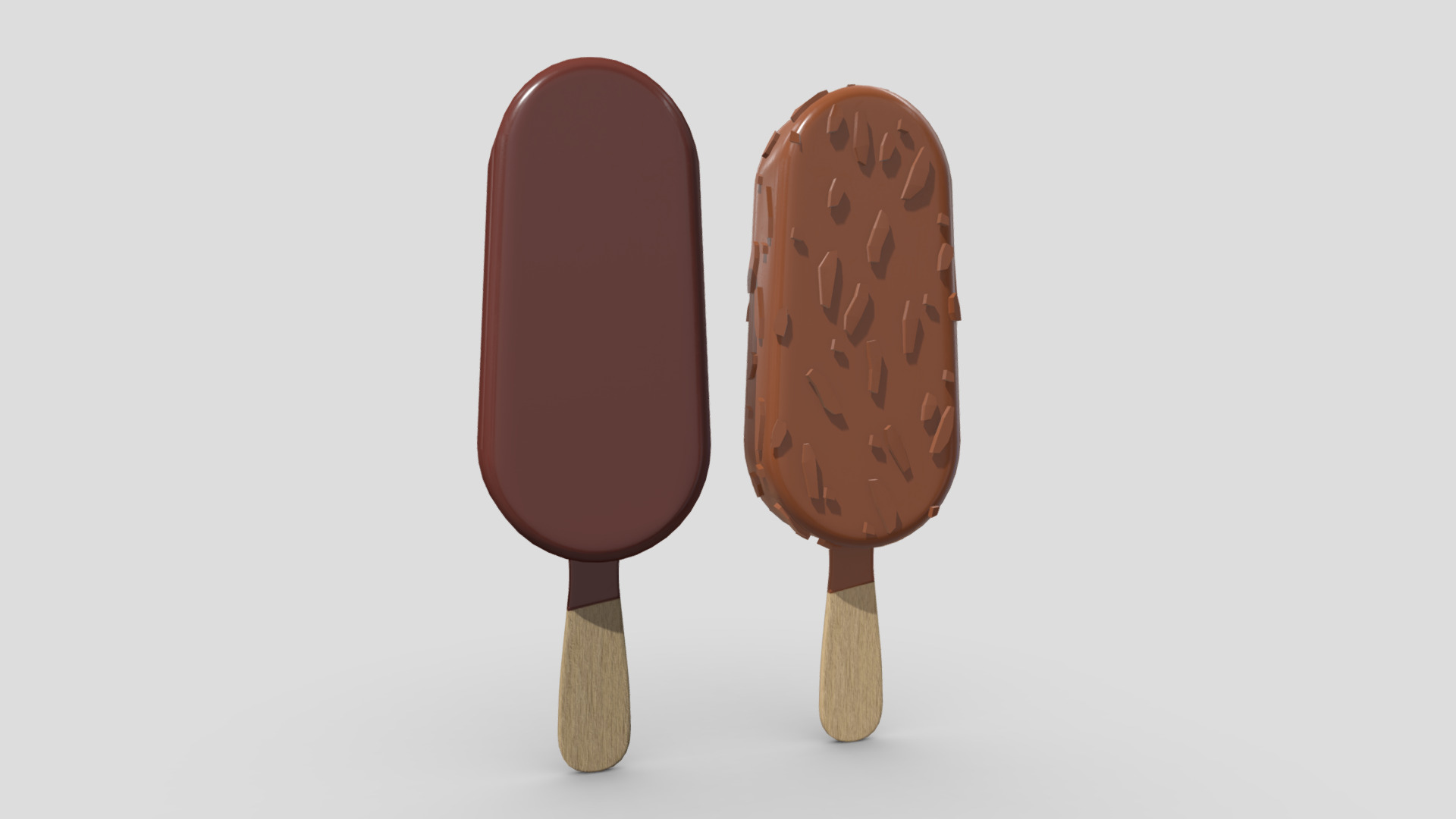 3D model Popsicle 2 - This is a 3D model of the Popsicle 2. The 3D model is about a pair of ice cream cones.