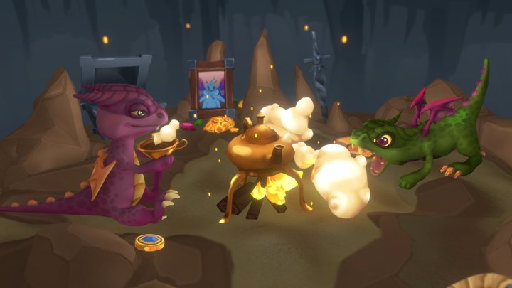Cave party 3D Model