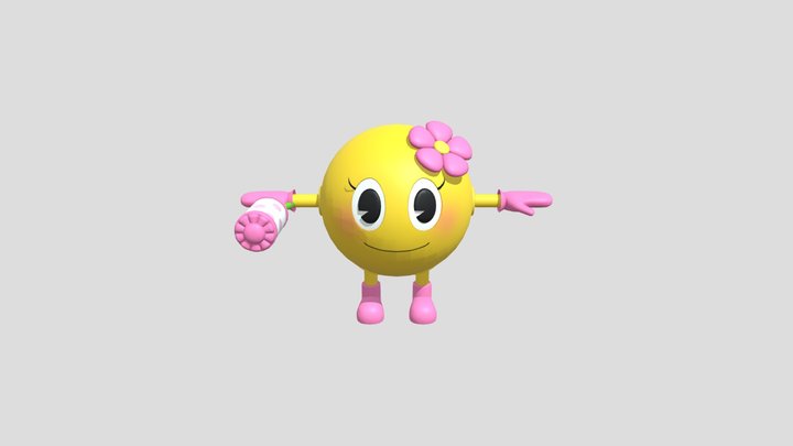 Baby Pac- Man 3D Model