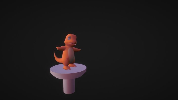 Charmender lowpoly 3D Model
