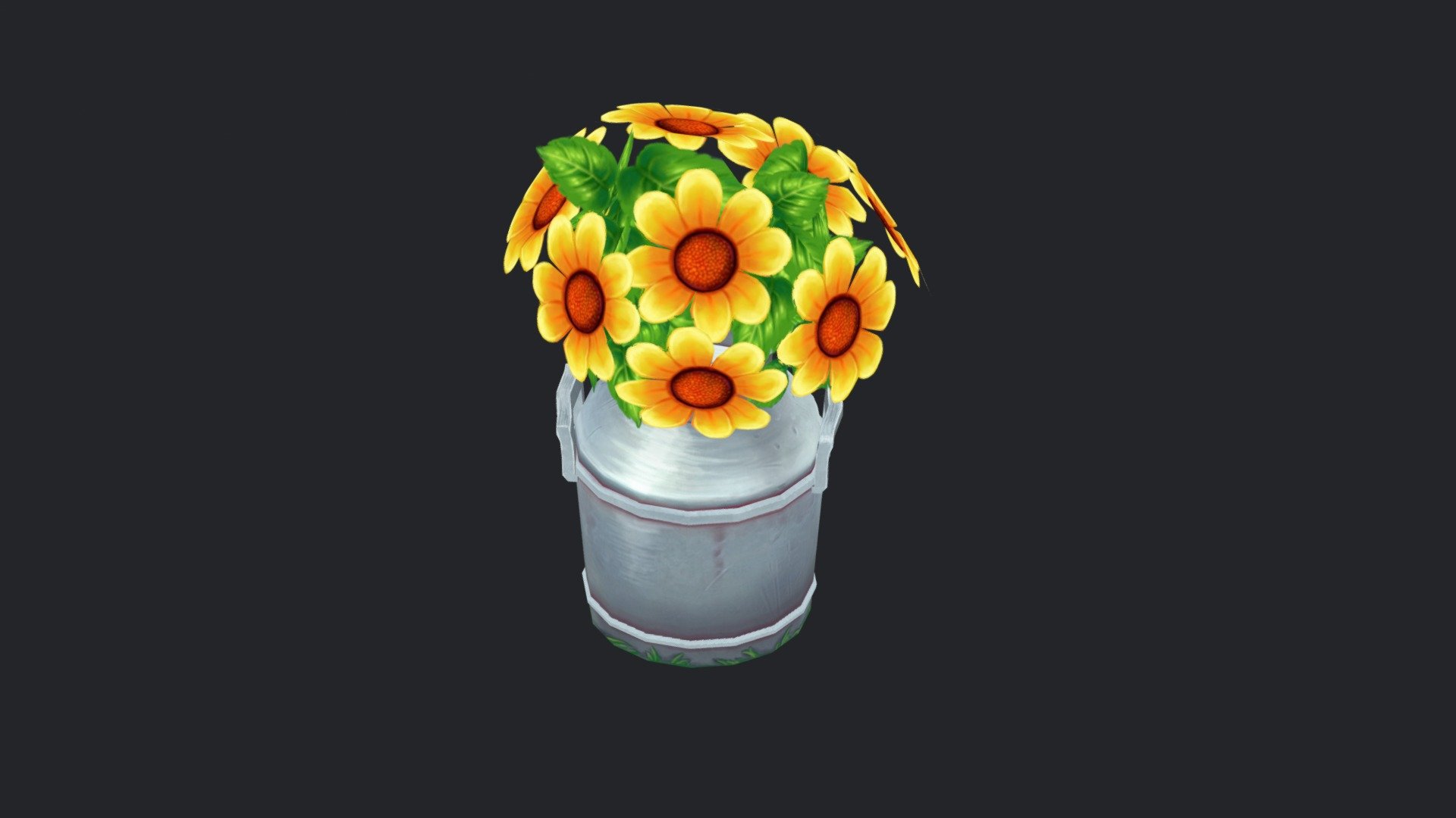 Sunflower Pot 3D model by Hadas Drory Noam (zinnfandel) [a493723