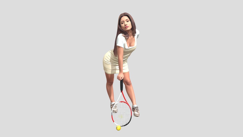 Graceful Tennis Pose