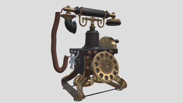 Antique Telephone 3D Model